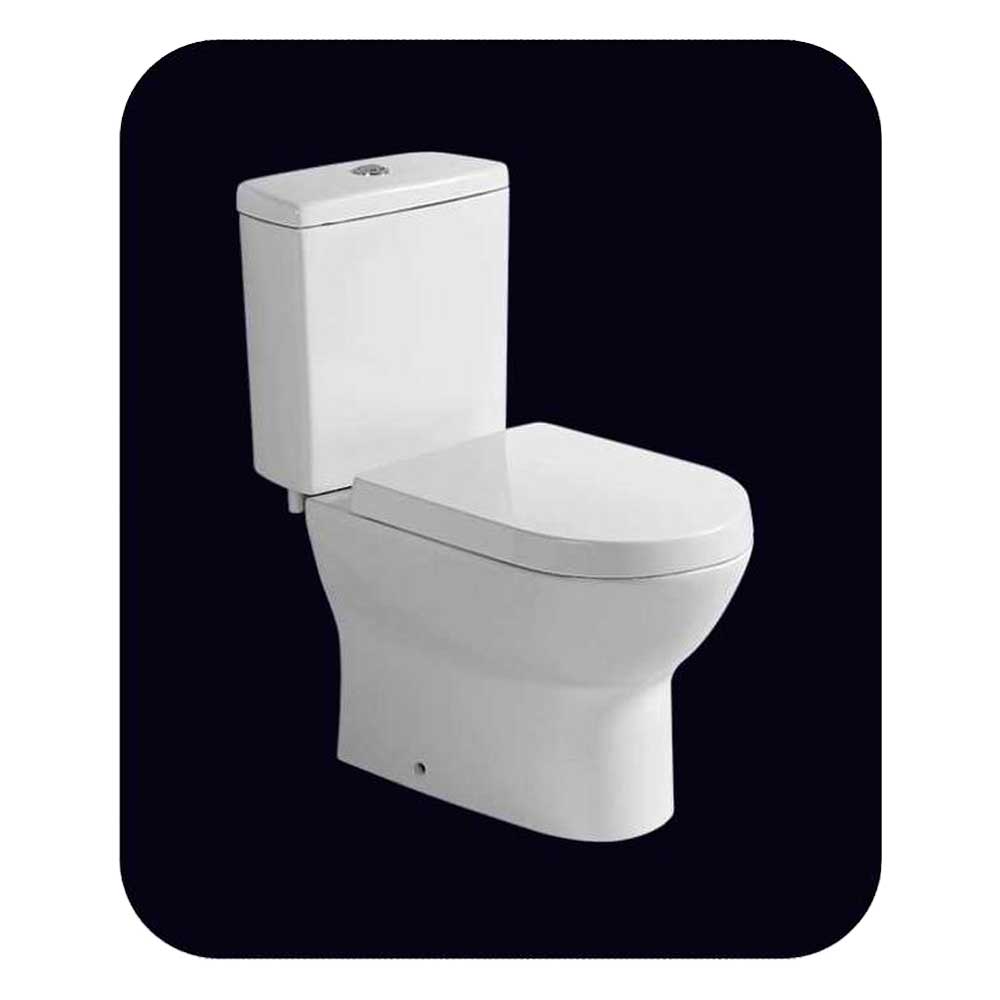 Унитаз-компакт безободковый, вып. 90 гр., A8857 White (белый) P-trap
