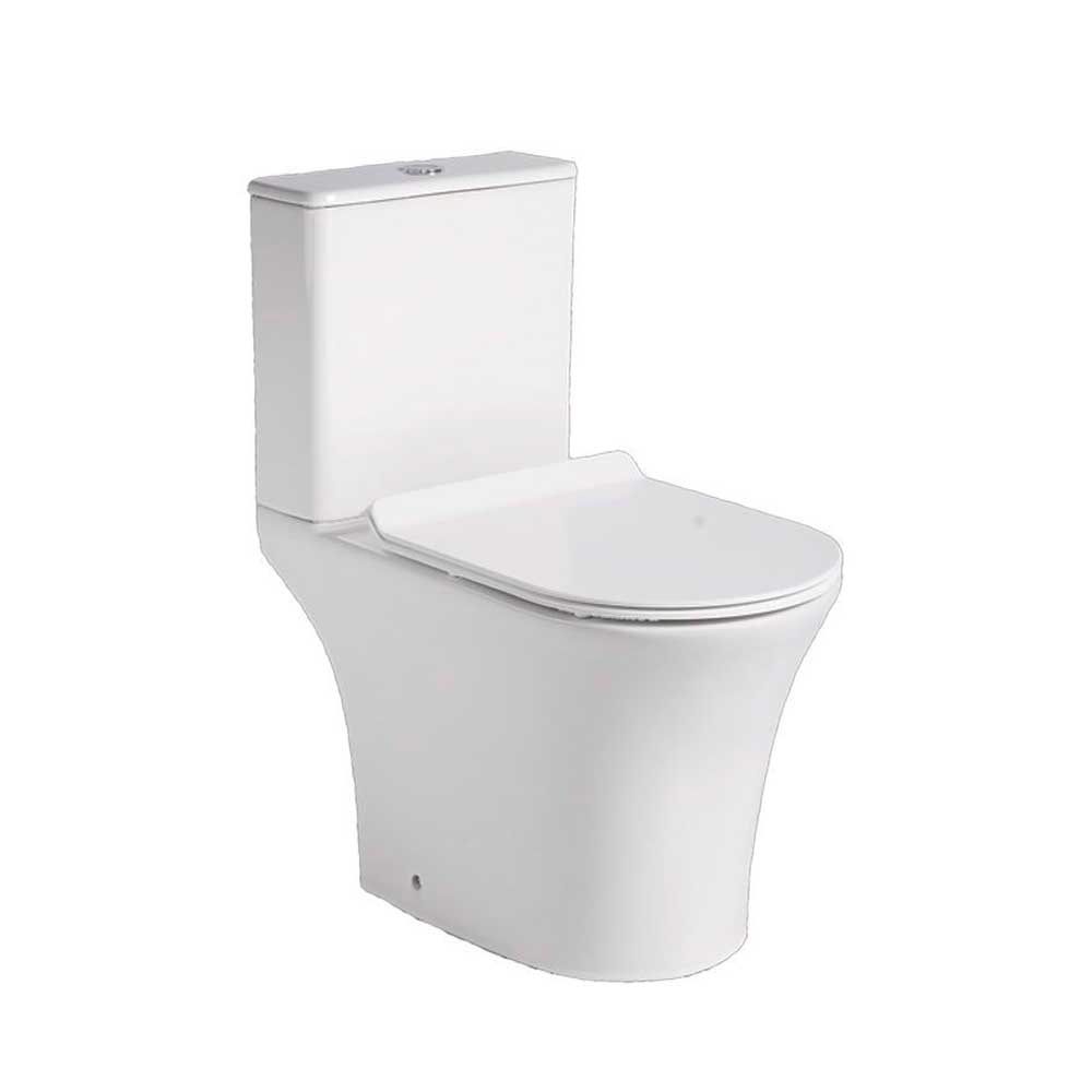 Унитаз-компакт безободковый, вып. 90 гр., A8858 White (белый) P-trap