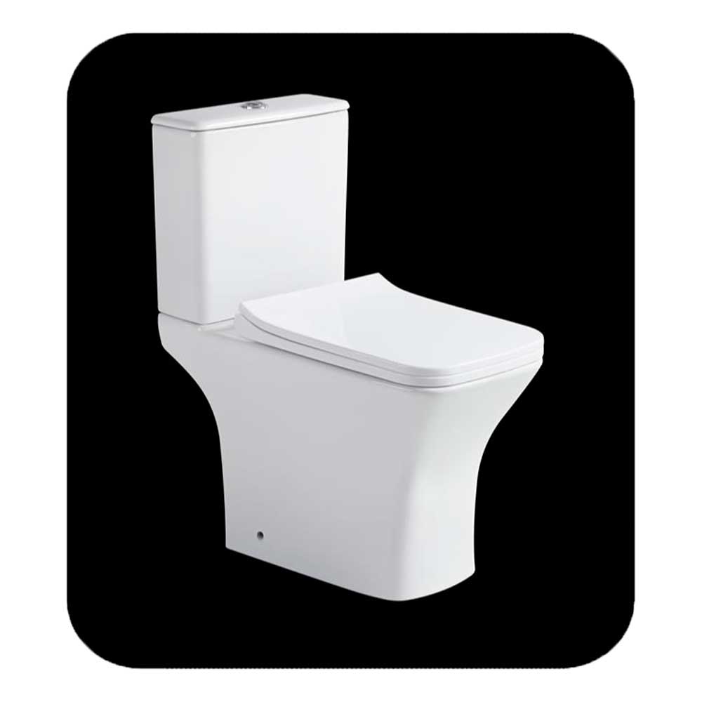 Унитаз-компакт безободковый, вып. 90 гр., A8859 White (белый) P-trap