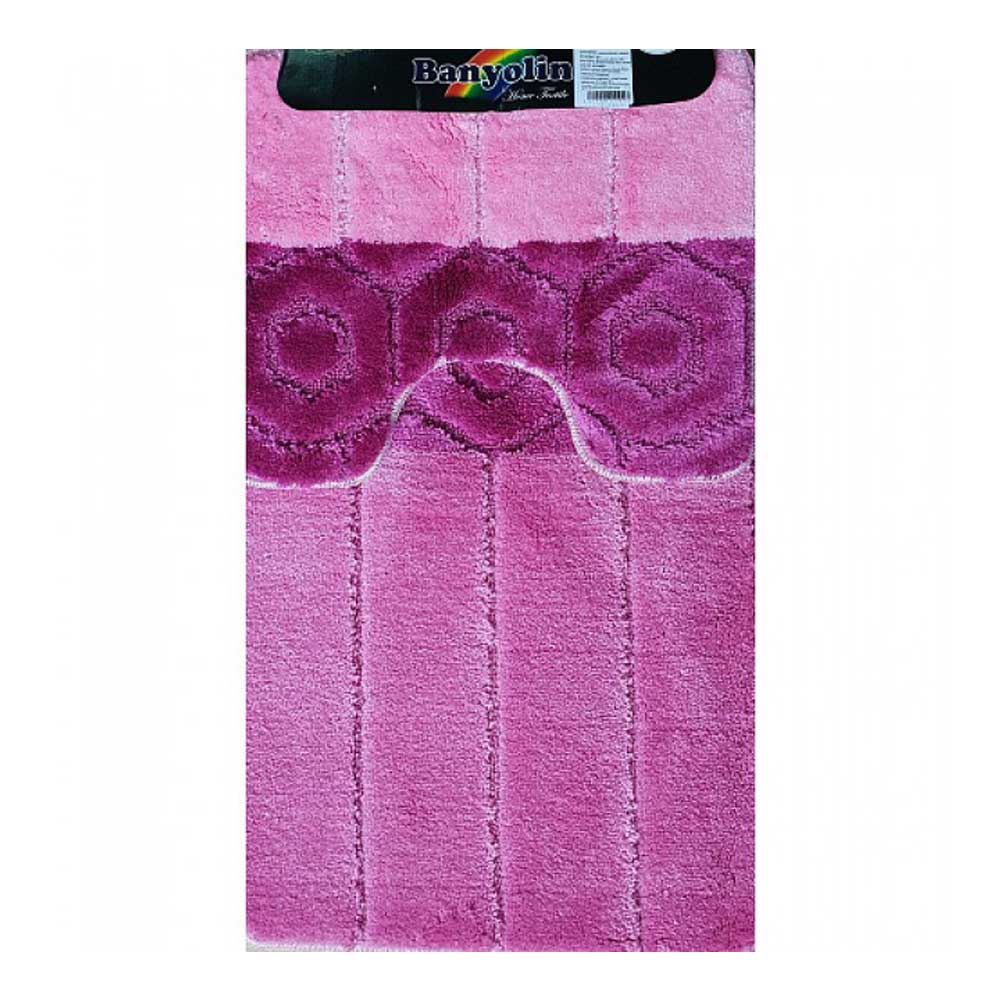 Коврик 60*100, 50*60 розовый, фигуры Gold