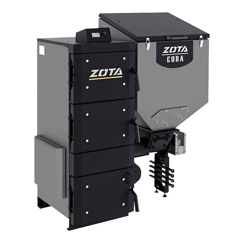 Котел ZOTA Cuba 20 кВт, шнек 133, DM-320, D дымохода 120