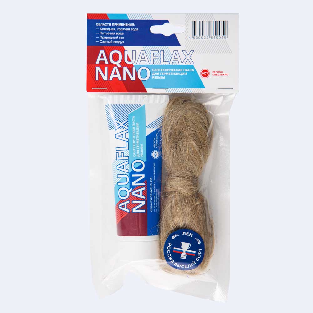 Паста сантех. 80гр.+20гр. лен AQUAFLAX NANO