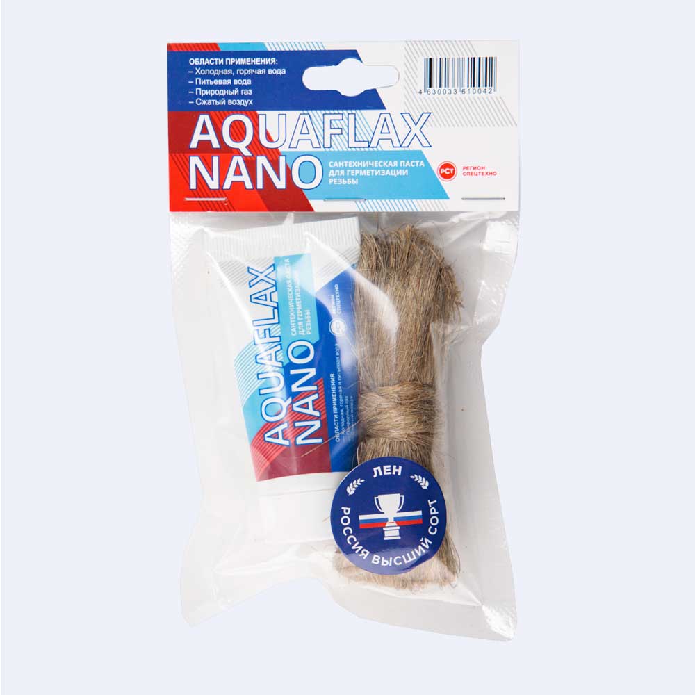 Паста сантех. 30гр.+15гр. лен AQUAFLAX NANO