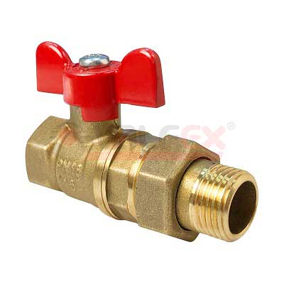 Кран шаровой со сгоном Valfex В-Н 1/2" (бабочка)