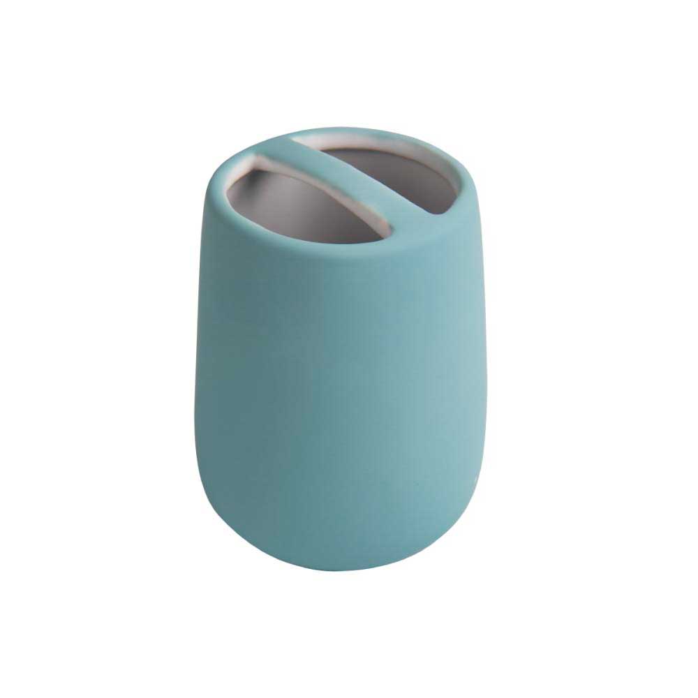 Стакан для зубных щёток керамика Soft голубой B4333A-3B