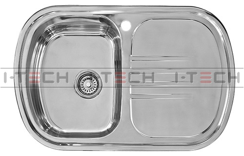 Мойка врезная I-TECH 770х490х180х0,8 правая
