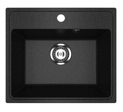 Мойка Practik PR 490-004 (490х420х190) черный + сифон