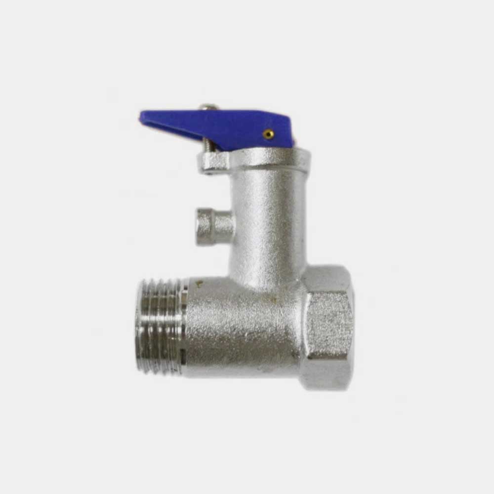 Клапан предохранительный 1/2" 8 бар (0,8 МПа) (с синей ручкой)