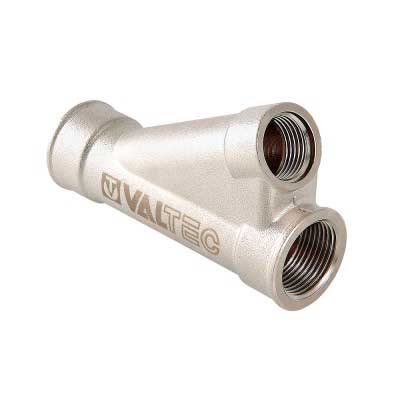 Тройник косой Valtec, для гильзы под погружной датчик 3/4"х1/2"