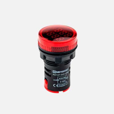Индикатор тока и напряжения, 50-500V, 0-100А красный MT22-VAM4